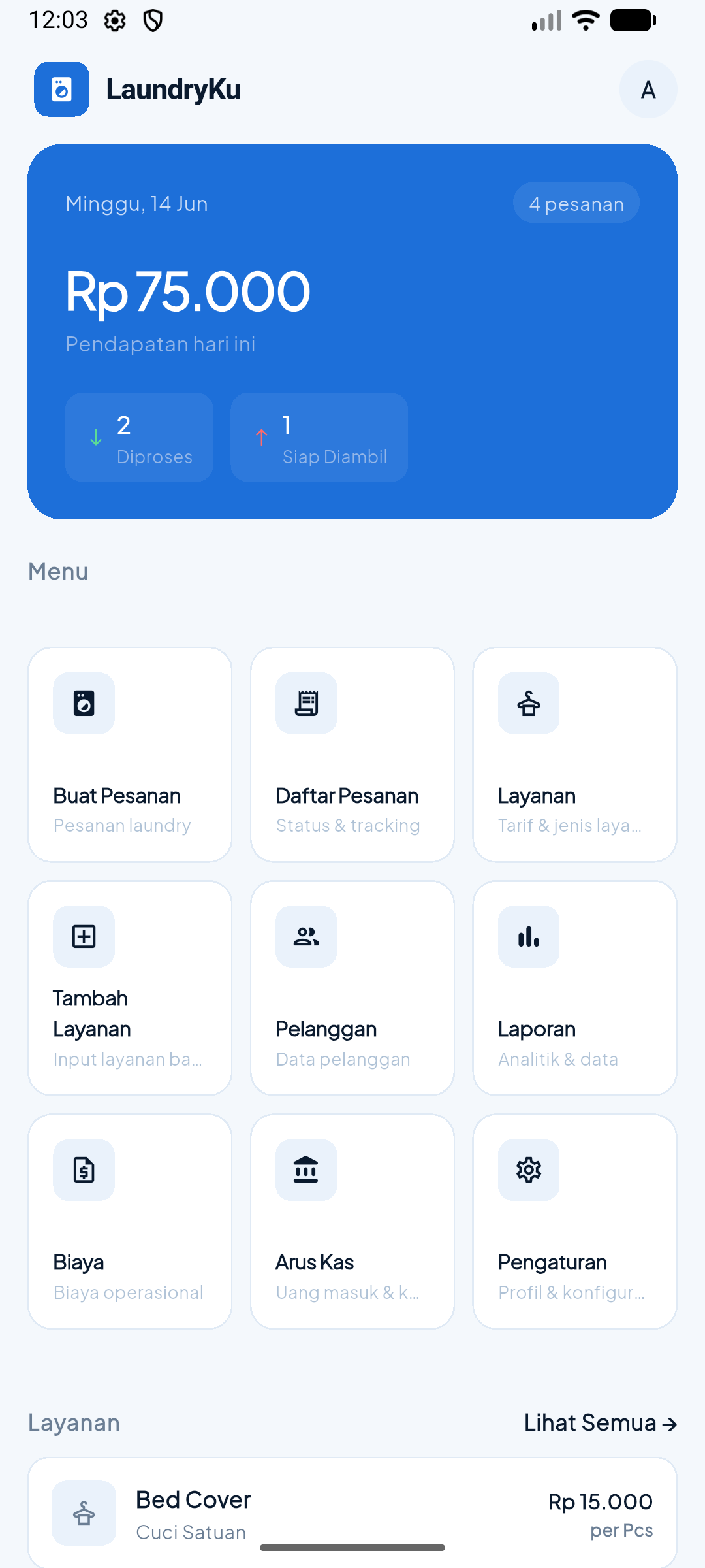 Screenshot Laundryku