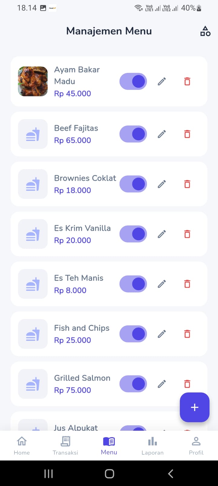 Screenshot Cafe Resto