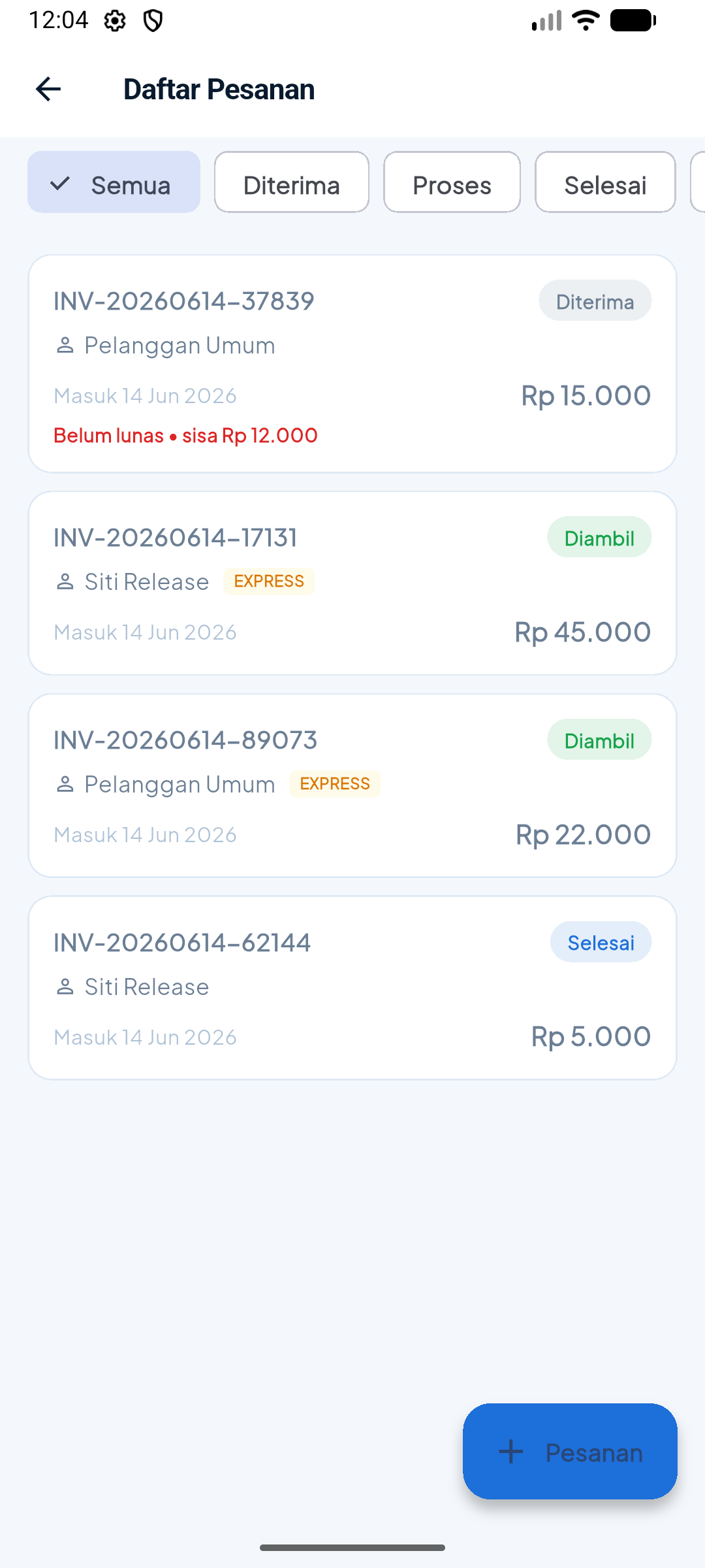 Screenshot Laundryku