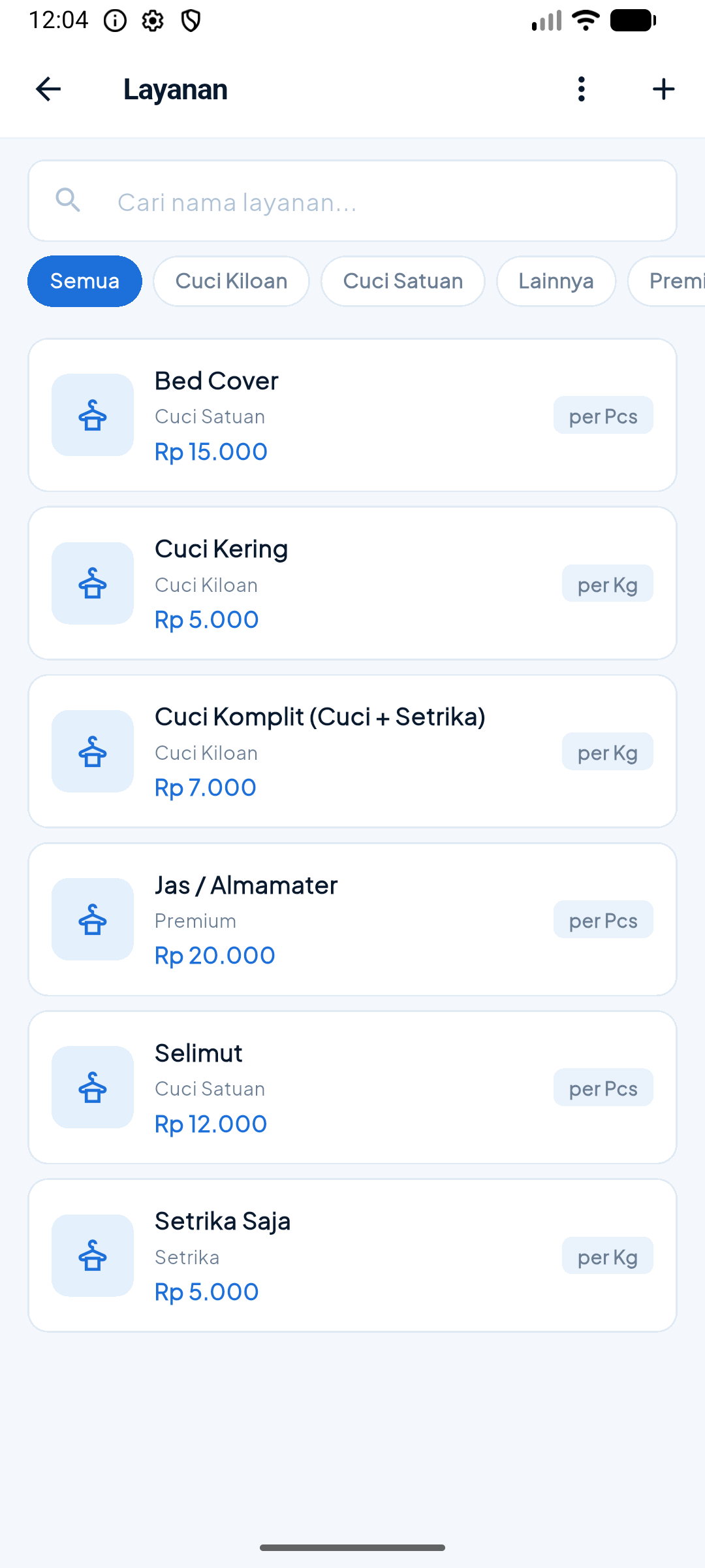 Screenshot Laundryku