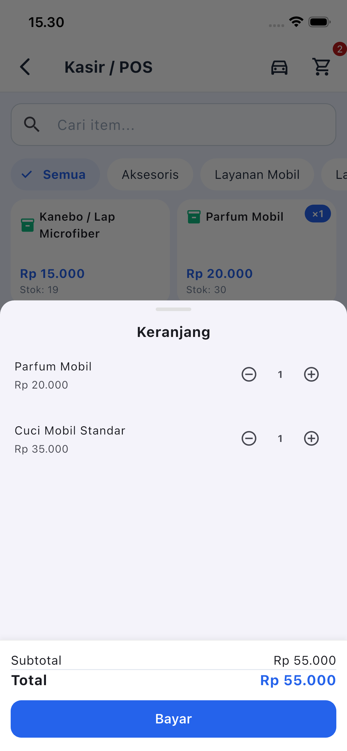 Screenshot WashPOS