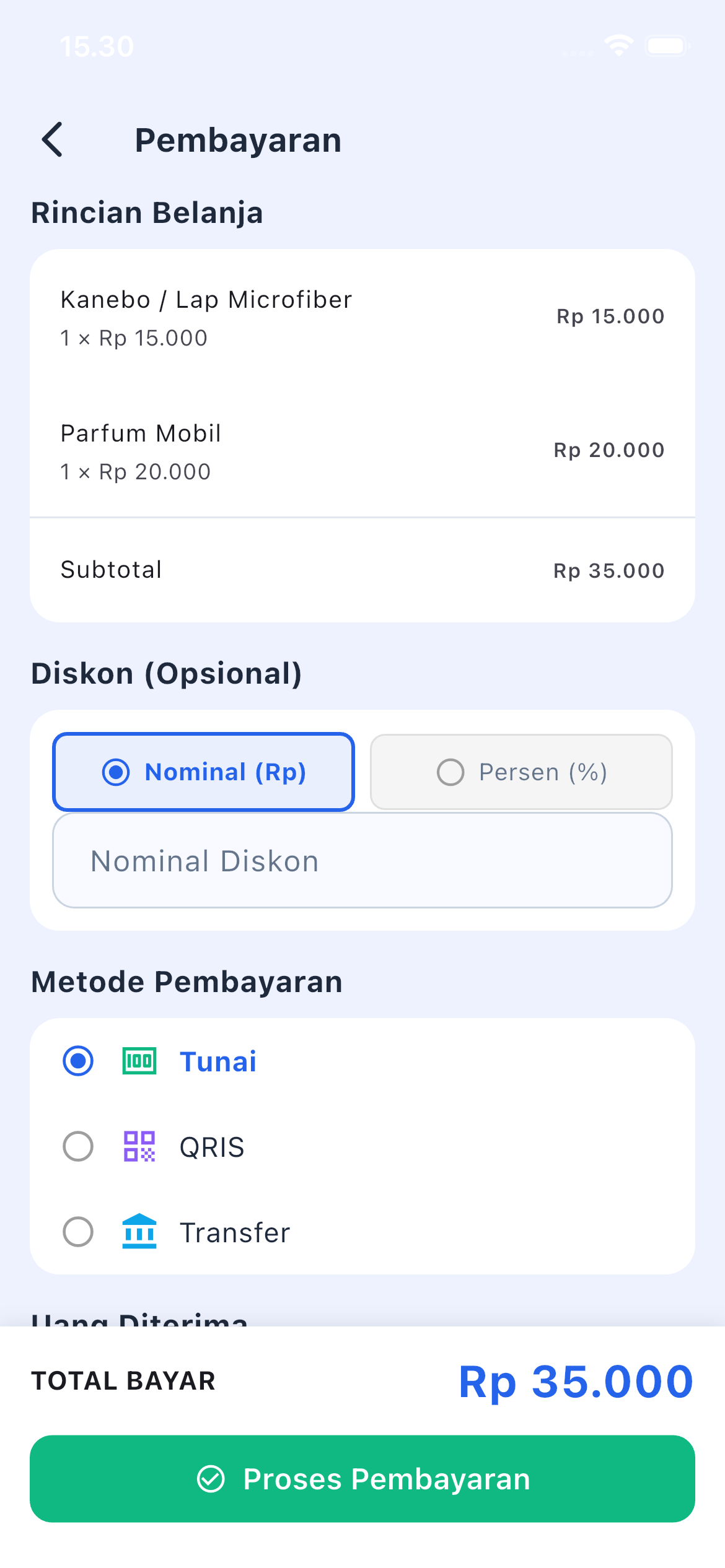Screenshot WashPOS