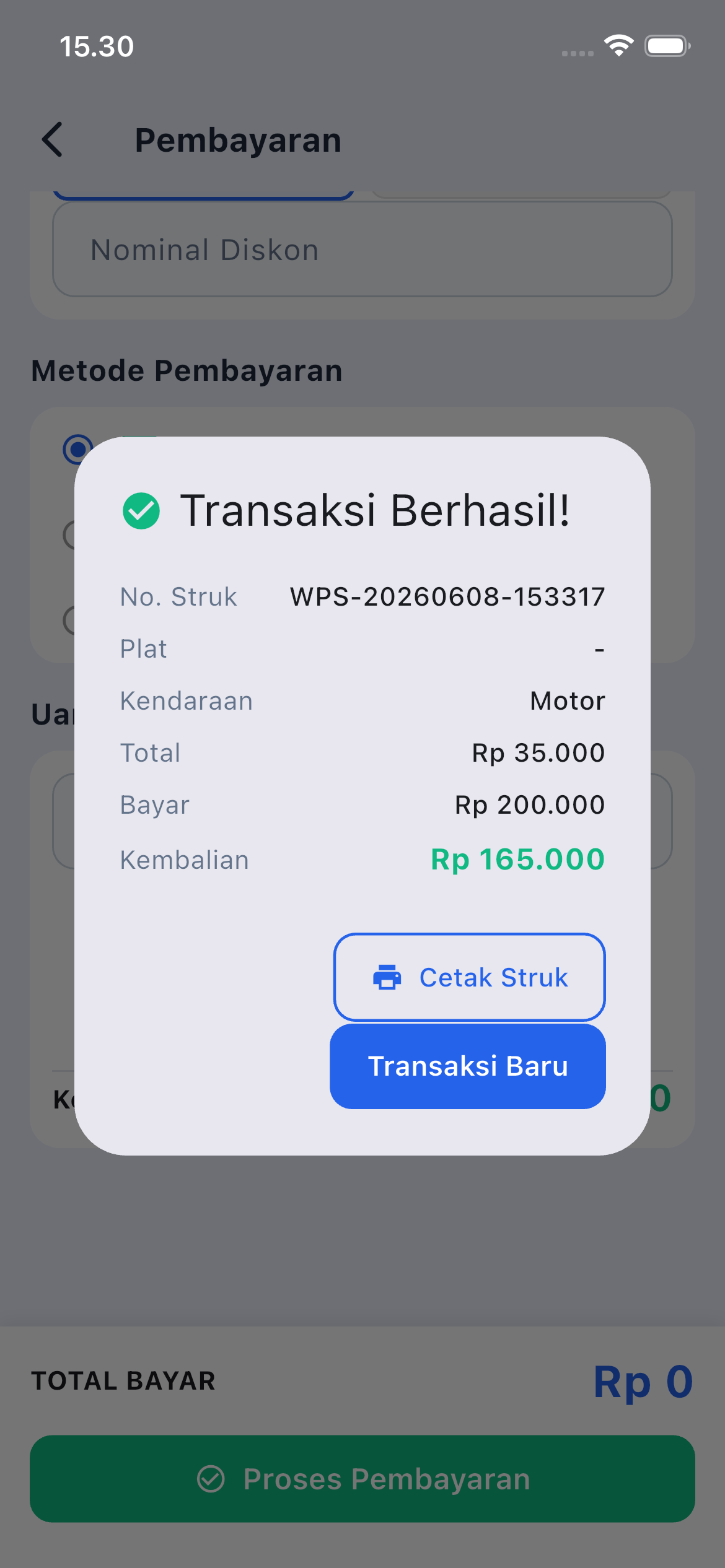 Screenshot WashPOS
